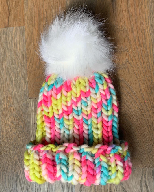 Aspen Beanie - in Neon Marshmallow